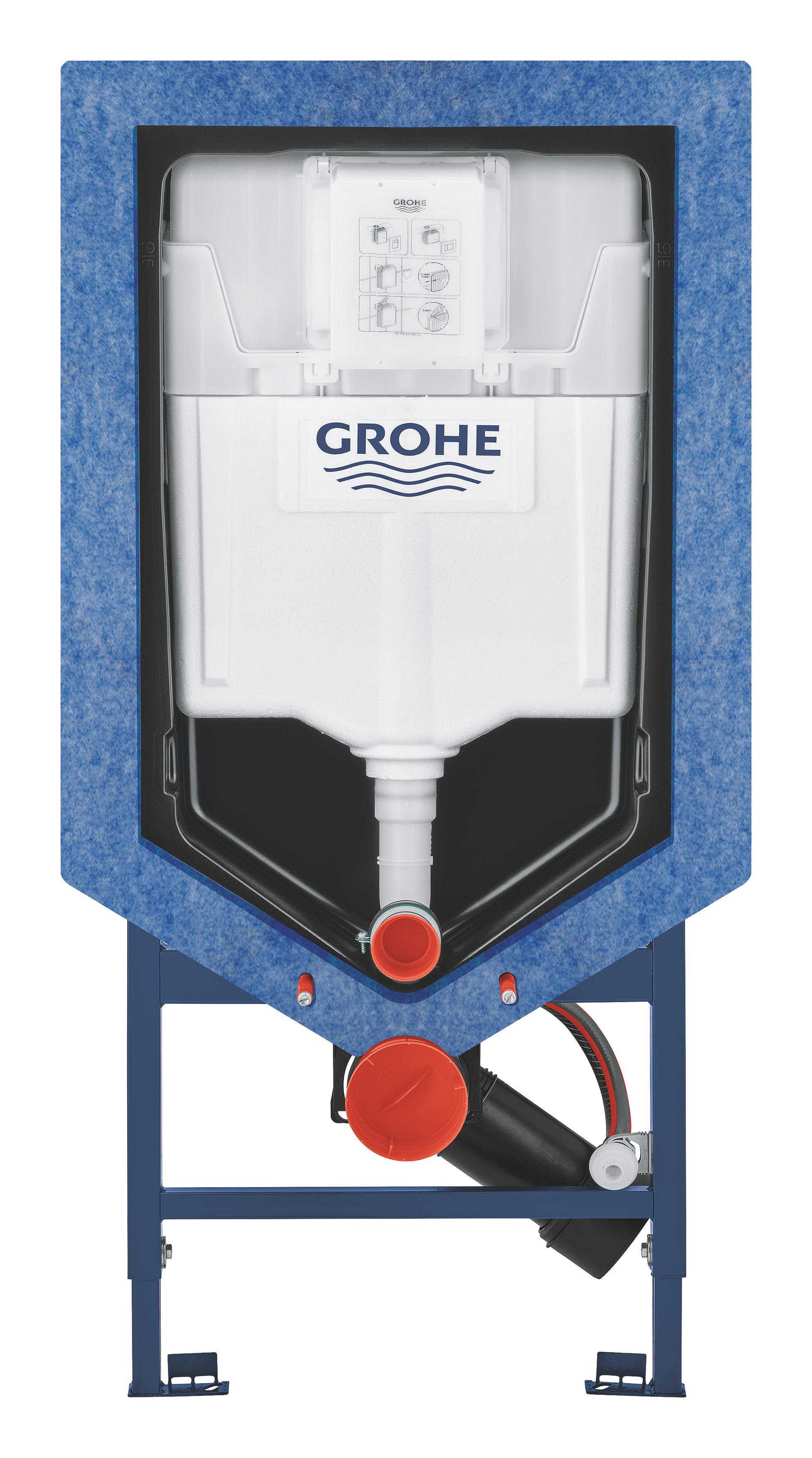 GROHE Rapid SL WC-fixtur med läckagebox och cistern, 1,13 m