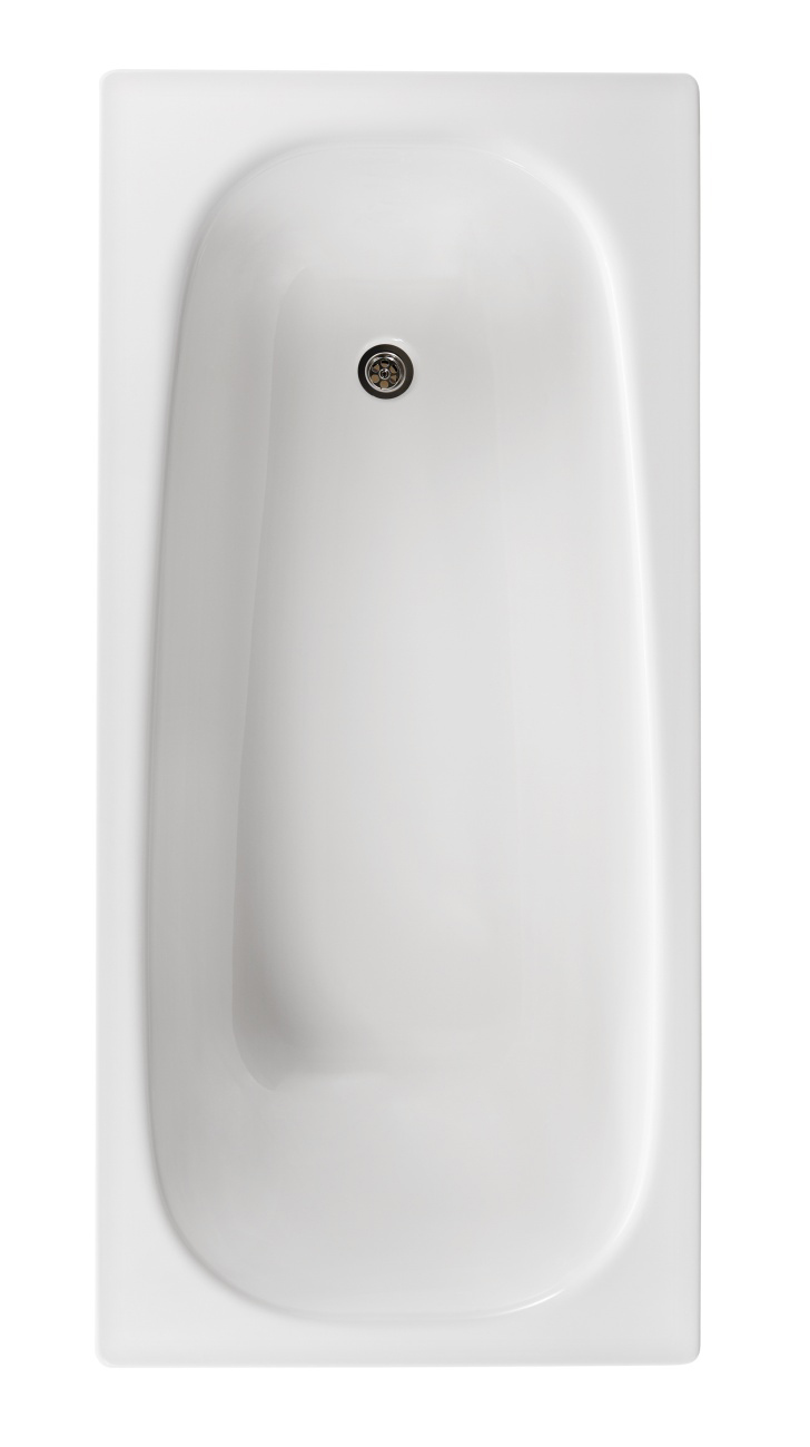 Gustavsberg 1400 Badkar FRONTLÖST 1400x700mm utan fotställning, vit emaljerad stålplåt