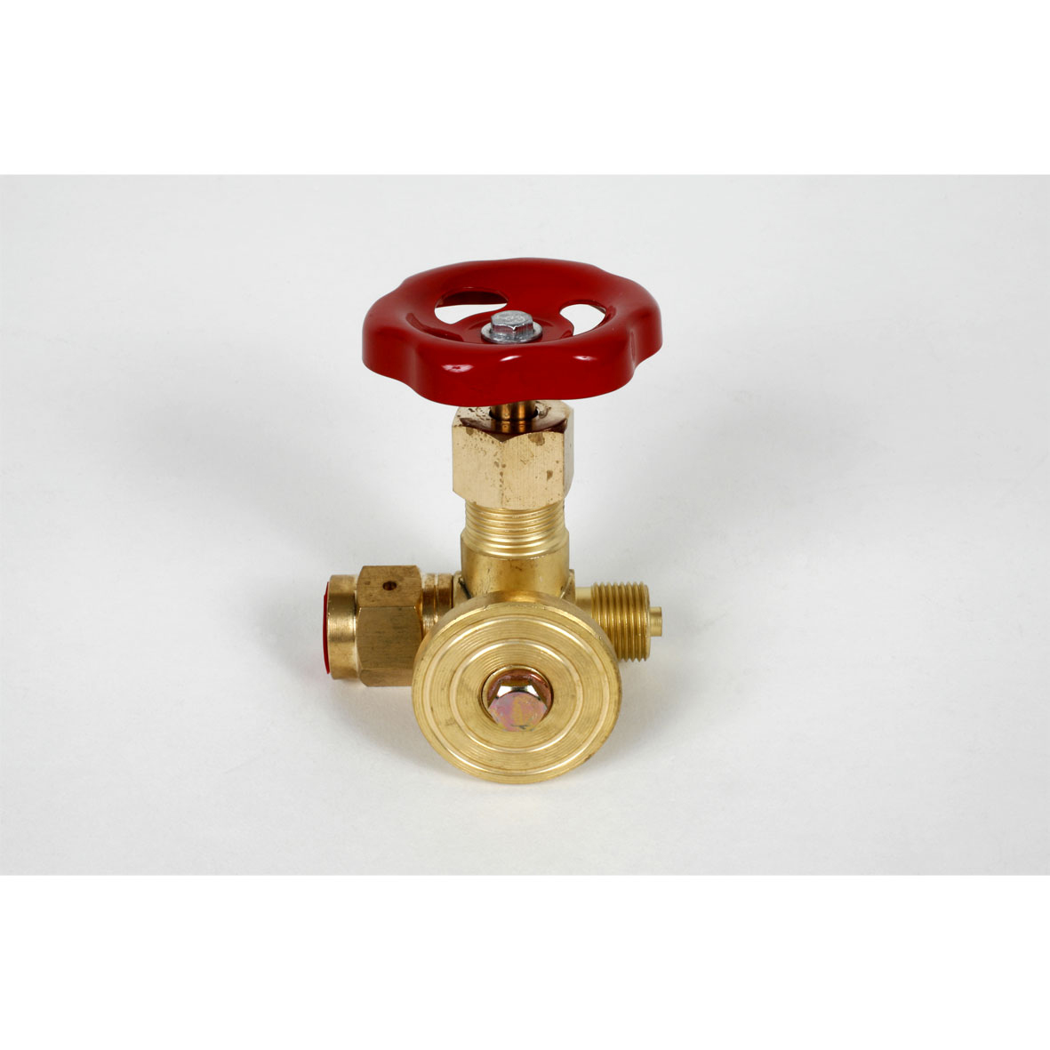 Mätarventil Qvintus AB G10 invändig gänga mässing med kontrollfläns D=100mm