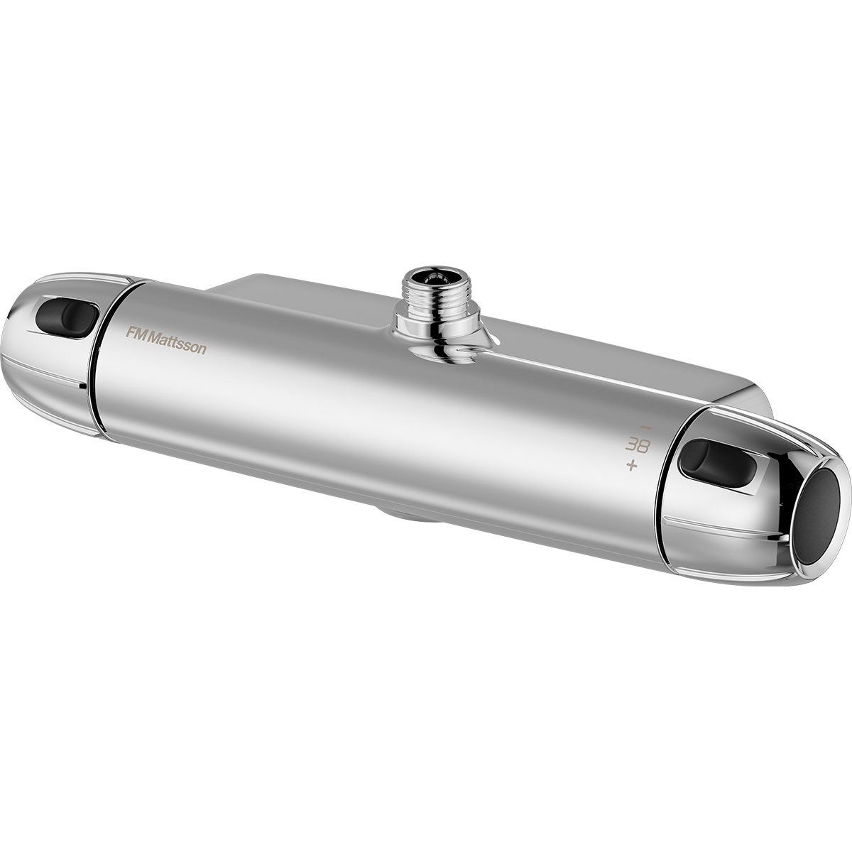 FM Mattsson 9000E Termostat Duschblandare med Utlopp Upp, Krom
