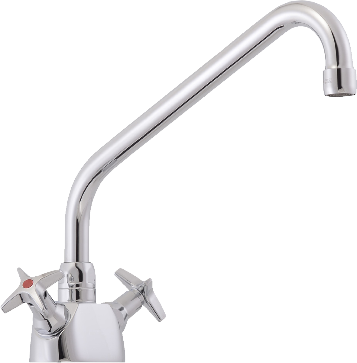 FM Mattsson Rogen köksblandare 2-grepps med svängbar pip 360° krom