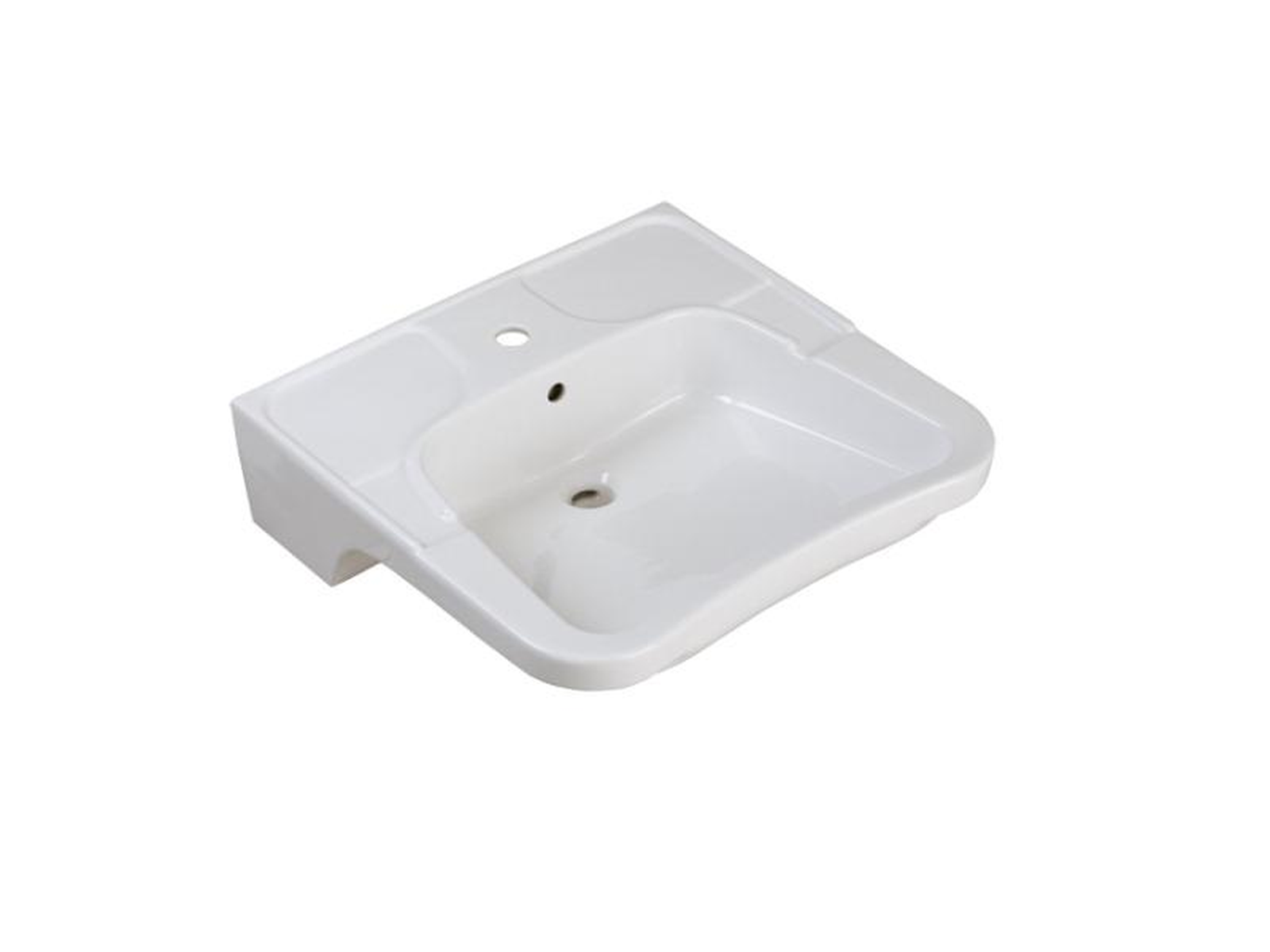 Ifö Care Tvättställ 25120 vit 600x580x170mm utan bräddavlopp bultmontering RWC