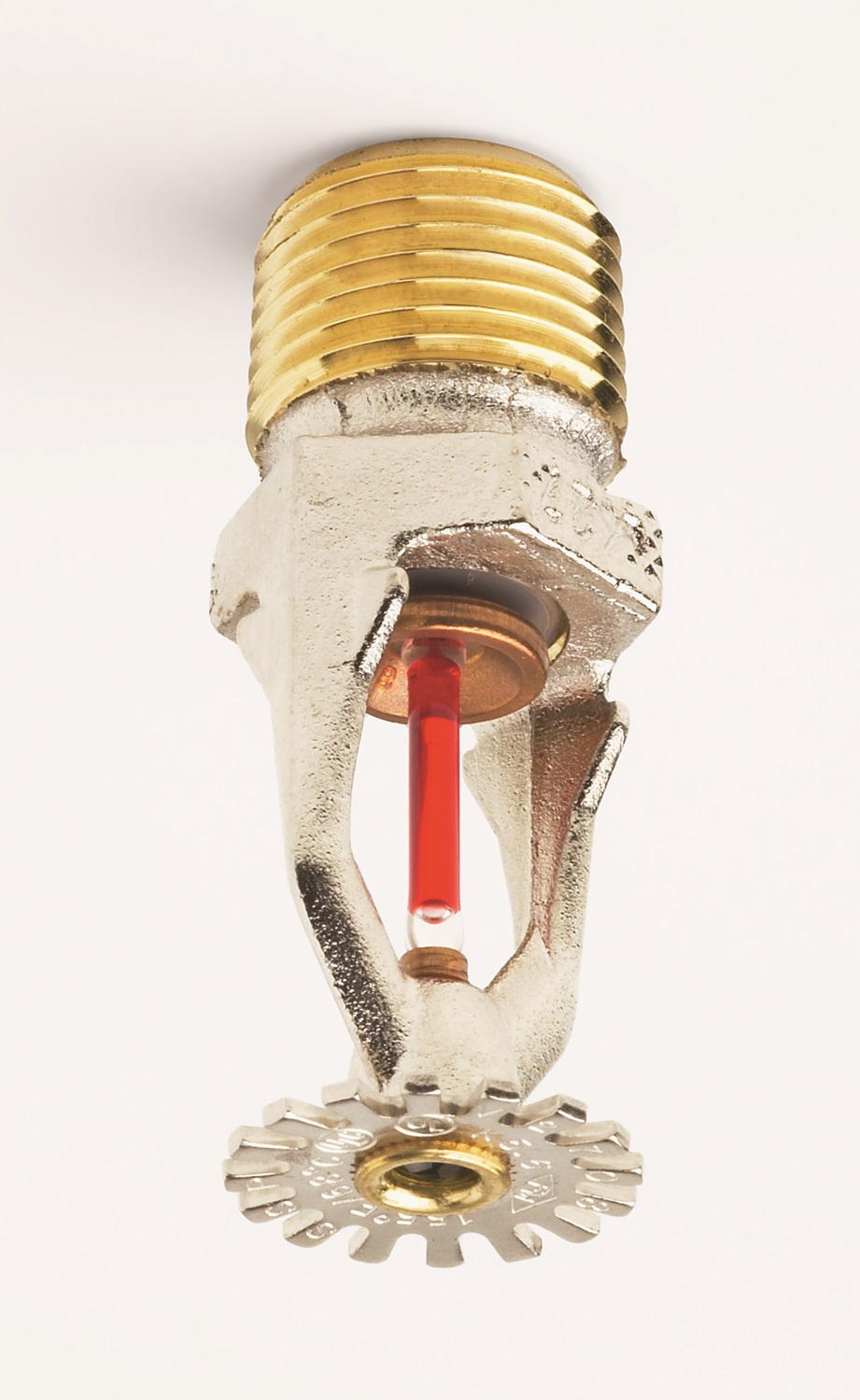 K80 (K5.6) Quick Response Sprinklerhuvud i brons, vit/krom/mässing