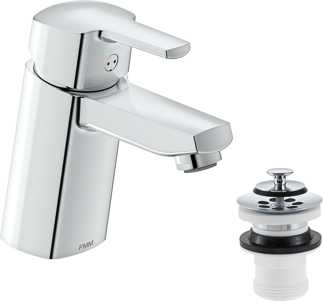 FM Mattsson Viskan Tvättställsblandare med Kallstart och Vattensparfunktion Krom