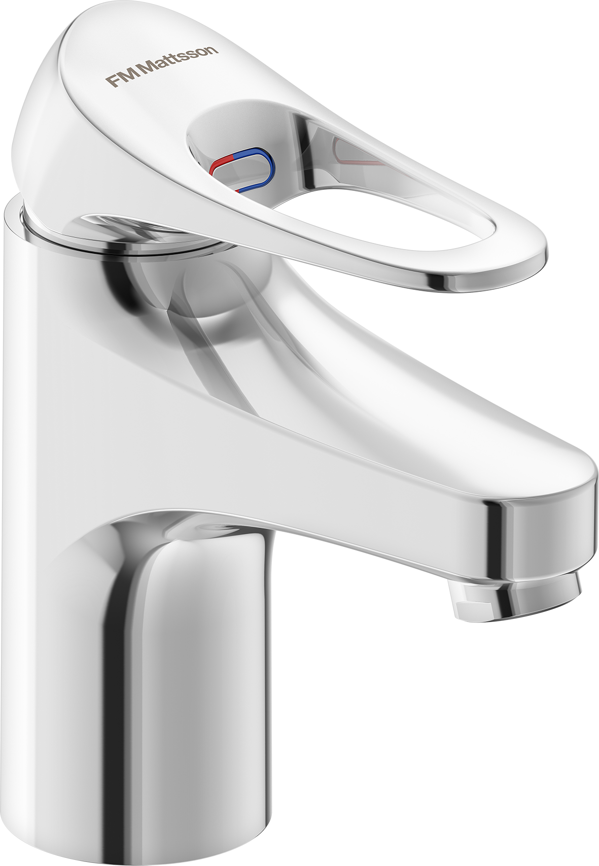 FM Mattsson 9000XE Tvättställsblandare, Krom, LEED/BREEAM-anpassad, Eco Flow