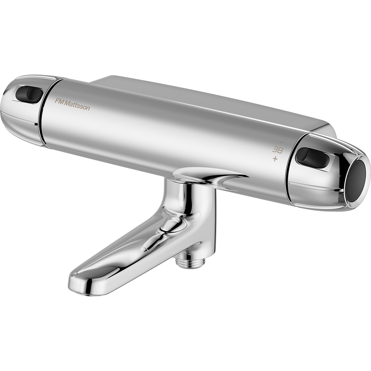 FM Mattsson 9000E  9000E 160C/C KROM Badkarsblandare med Tryckbalanserad Termostat RSK 8245095