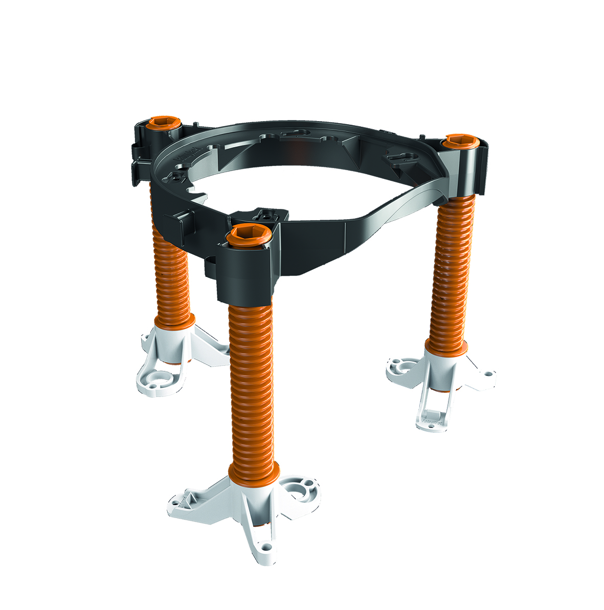 Robust 65089 Golvbrunnsstöd för Betongbjälklag Justerbart Vit/Svartorange RSK 7129556