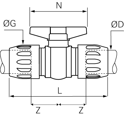 Transair 4002 D63 Kulventil RSK 4586800