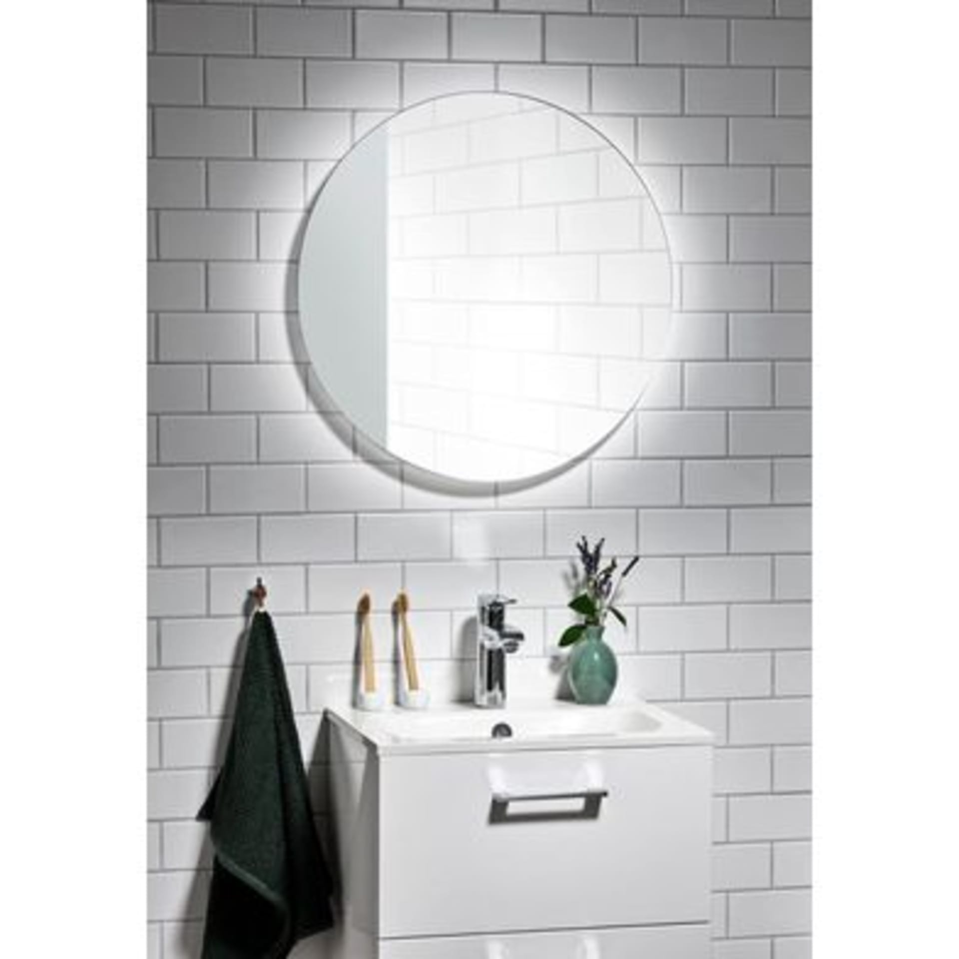 DEMO Alterna Beta Rund Spegel Ø600 mm med LED Belysning RSK 8948403
