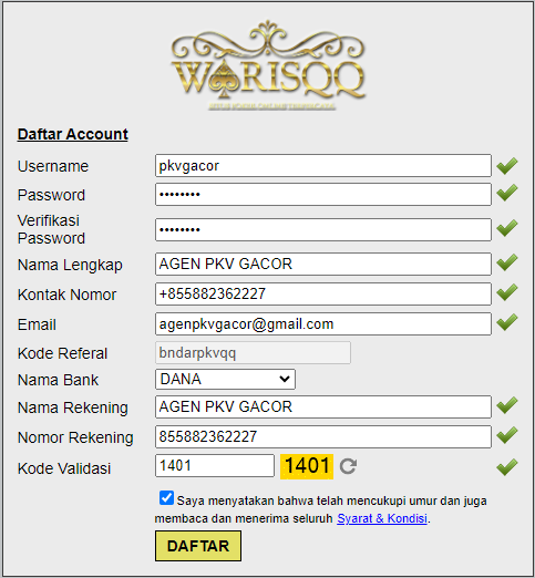 WARISQQ: Link Login & Daftar Judi PKV Games Agen Poker Pkv QQ