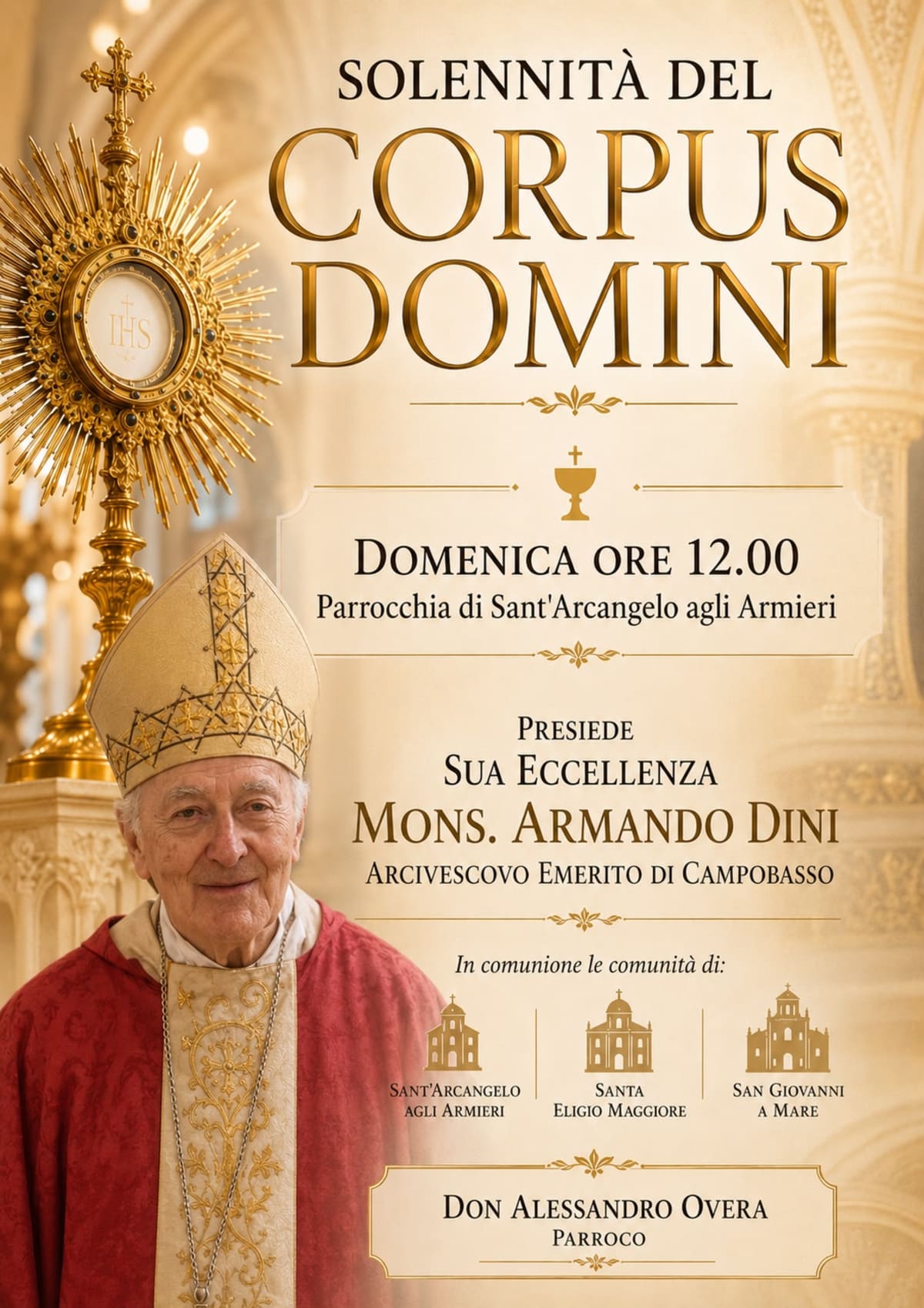 Celebrazione da Sua Eccellenza Monsignor Dini.