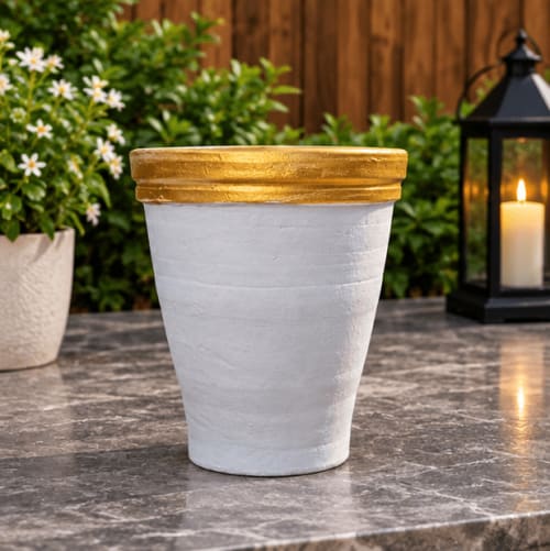 Hand-Painted Terracotta Pot