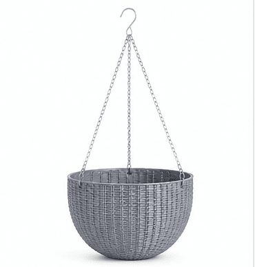 Circular Woven Plastic Planter Pot