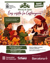 La Castanyera visita el Mercat de Sants