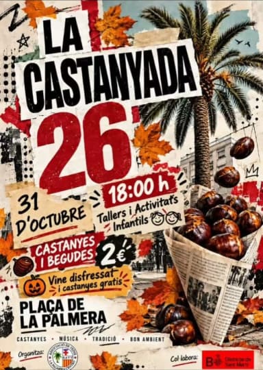 Castanyada a la Plaça de la Palmera