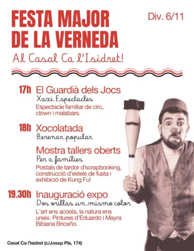 Ca l'Isidret en clave familiar: circo y chocolatada