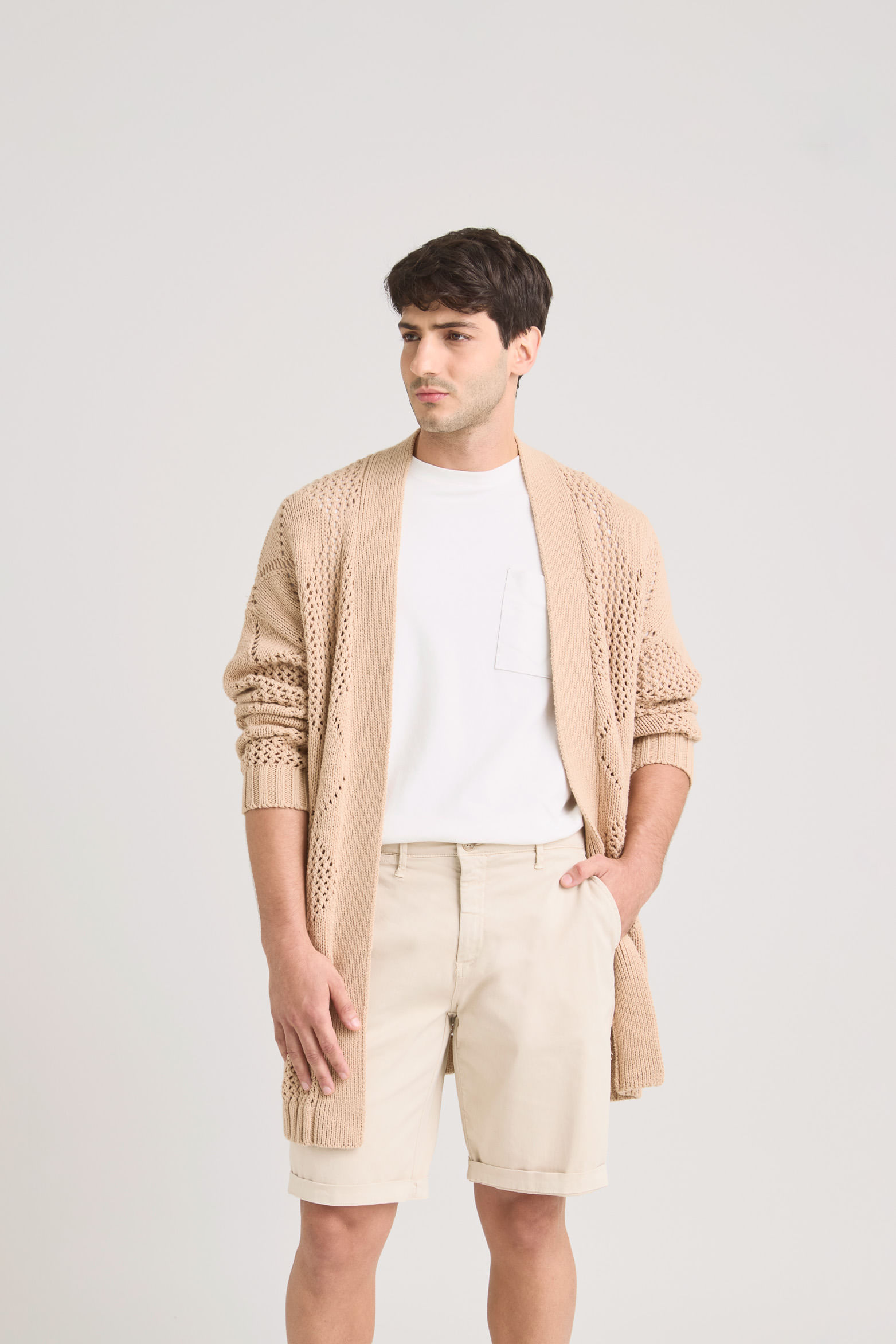 Sweater helios oversized para hombre diseño rectilíneo