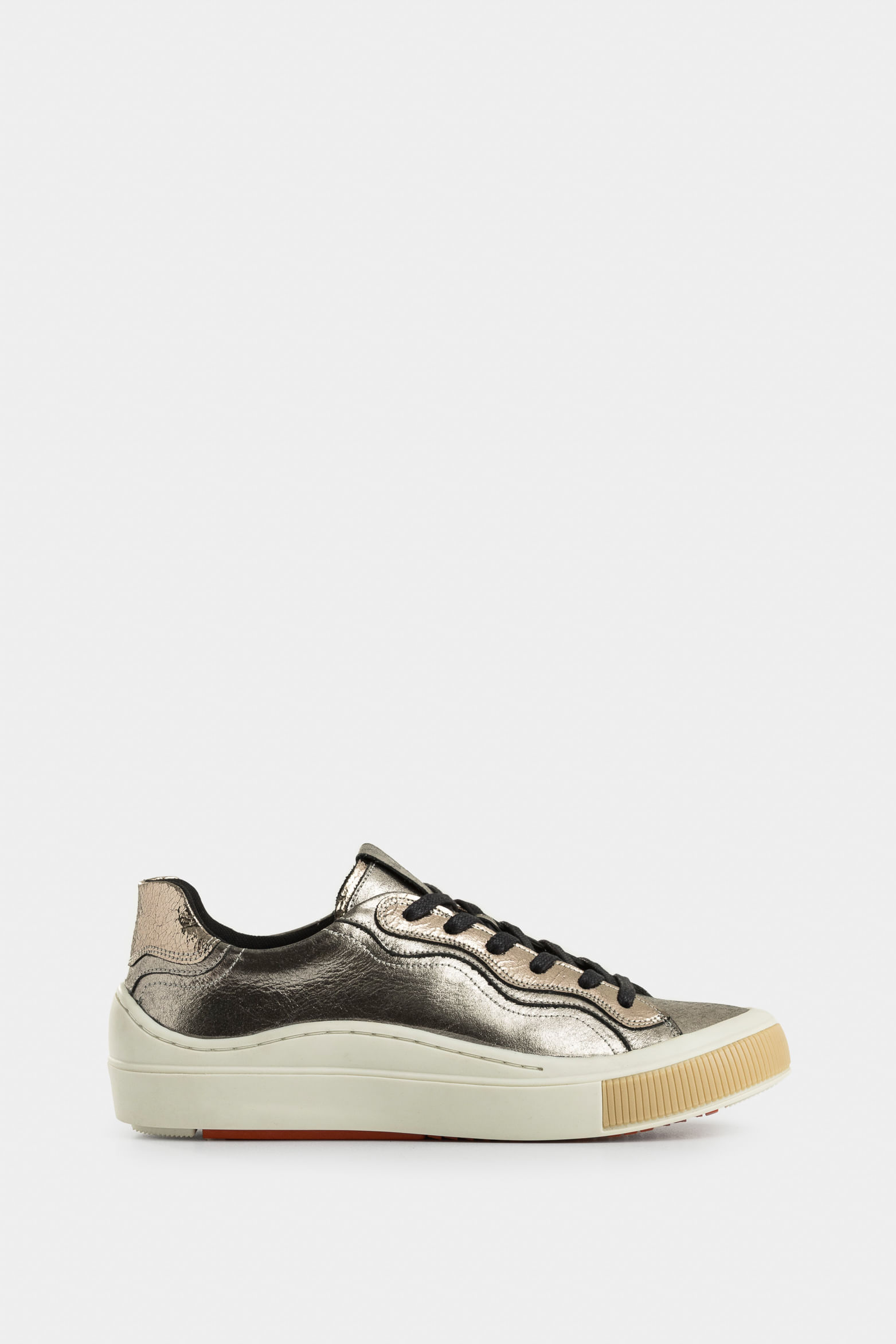 Zapatillas Perdita de cuero folia para mujer efecto craquelado
