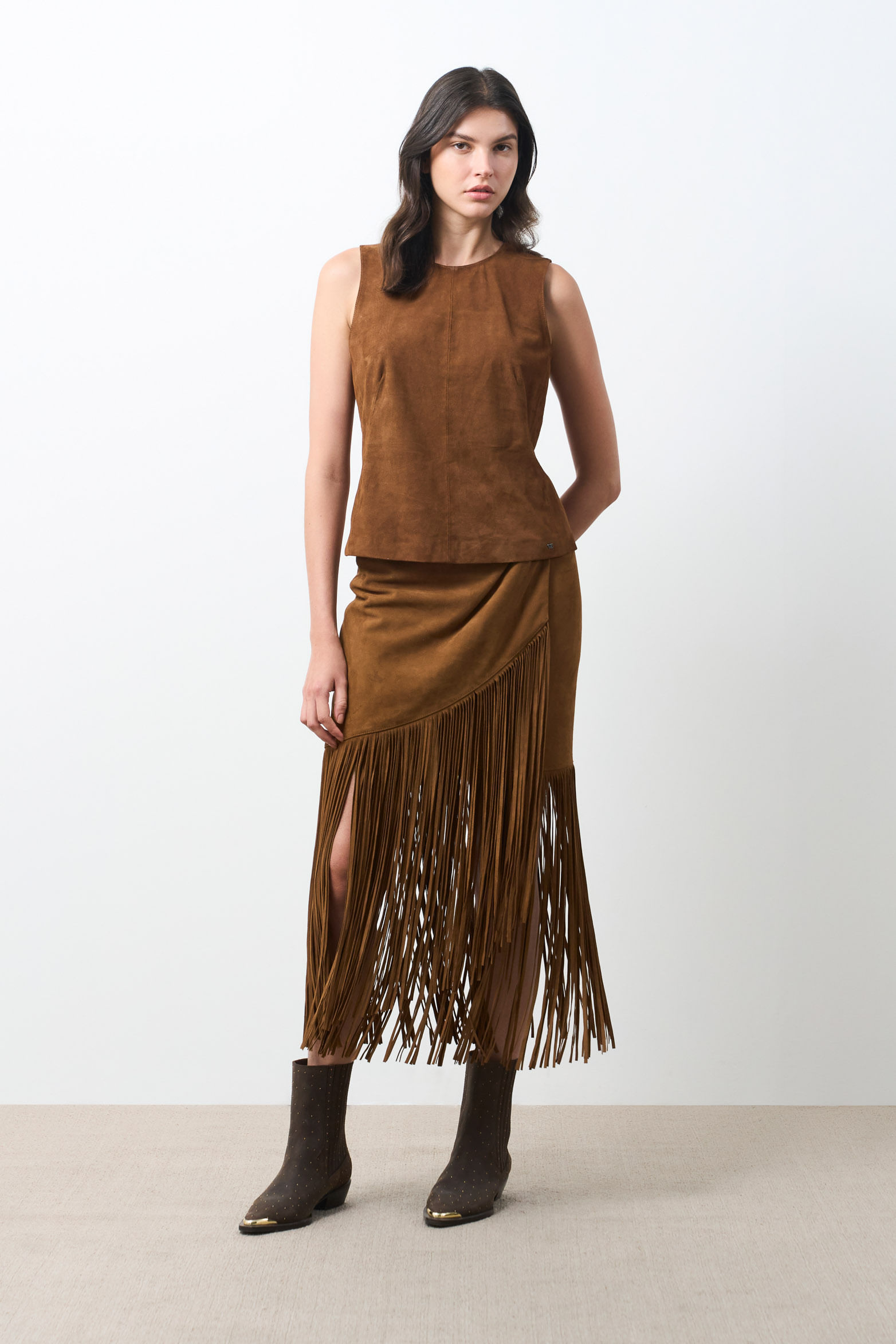 Top de gamuza para mujer Lyra