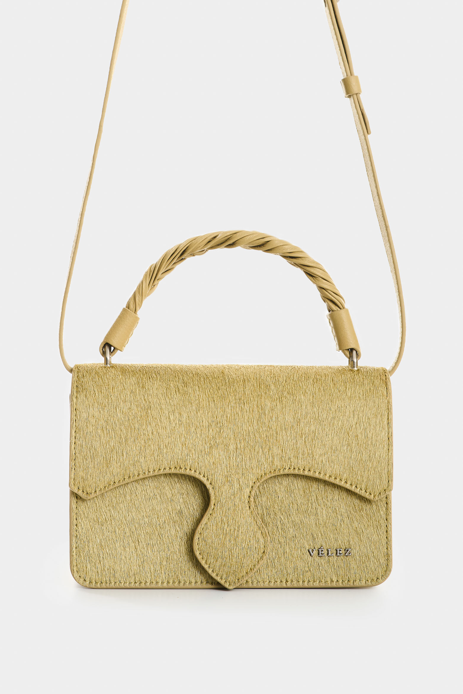 Bandolera Garniel en cuero pelo para mujer
