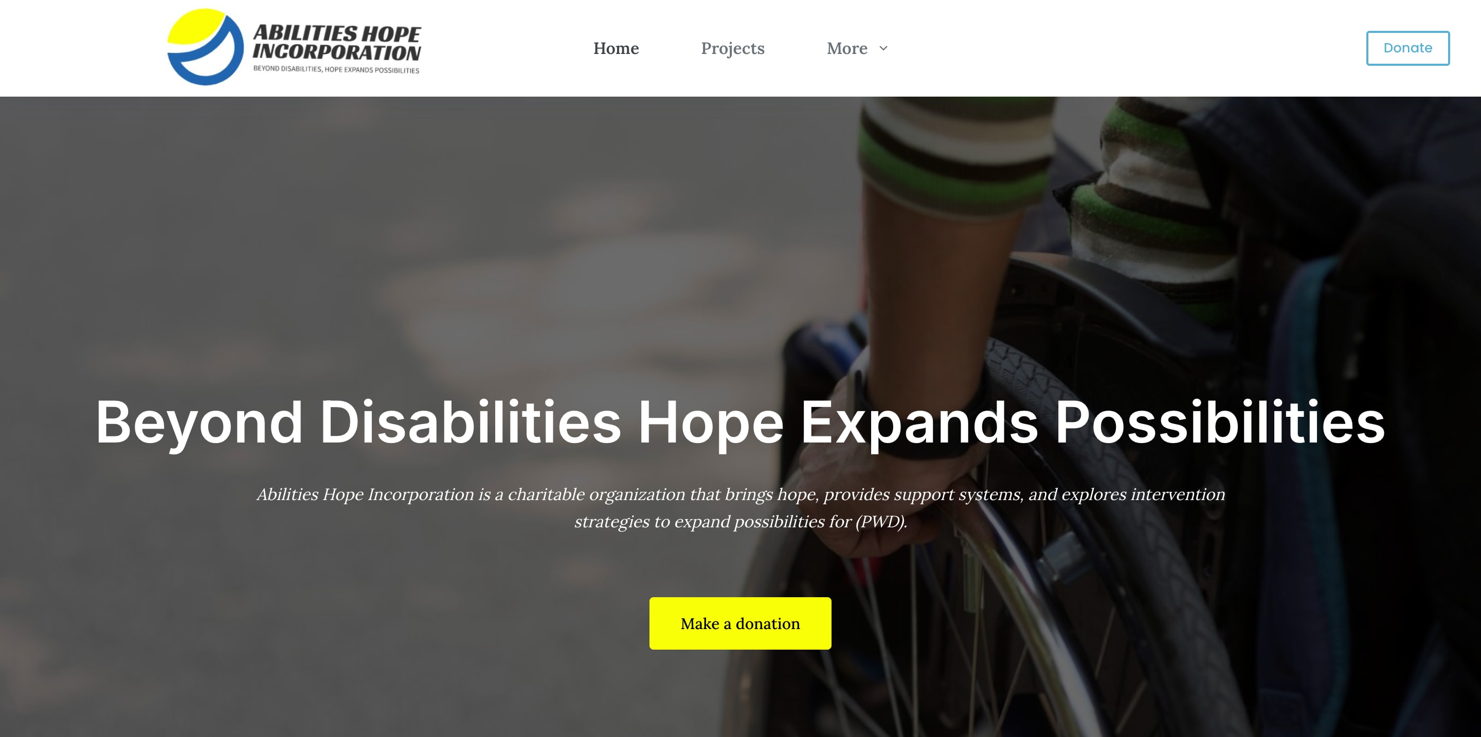Hope Foundation - Non-Profit Website