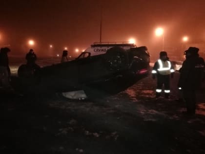 В Тольятти нарушитель ПДД перевернулся на Мерседесе