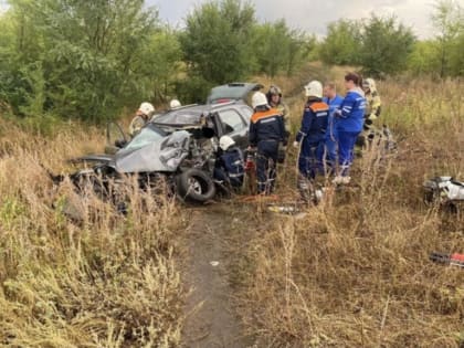 В Новокуйбышевске водитель Kia врезался в бордюр, снес столб и вылетел в кювет