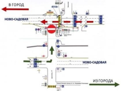 Будет изменена схема организации дорожного движения на улице Ново-Садовой в Самаре