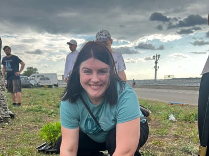 Посадили цветы