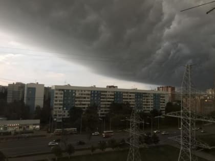 В ближайшие часы в Самарской области ожидается гроза и шквалистый ветер