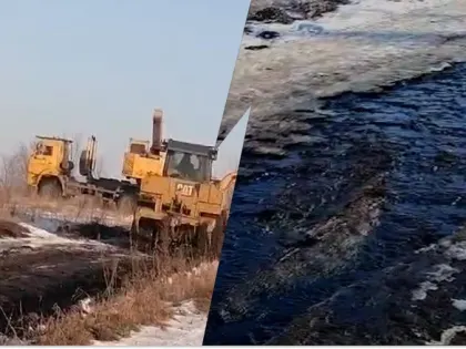 В Самарской области прорвало нефтепровод: видео