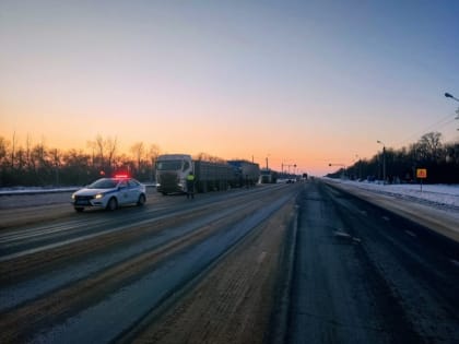 У водителя большегруза на трассе М-5 «Урал» в Самарской области замёрзло топливо