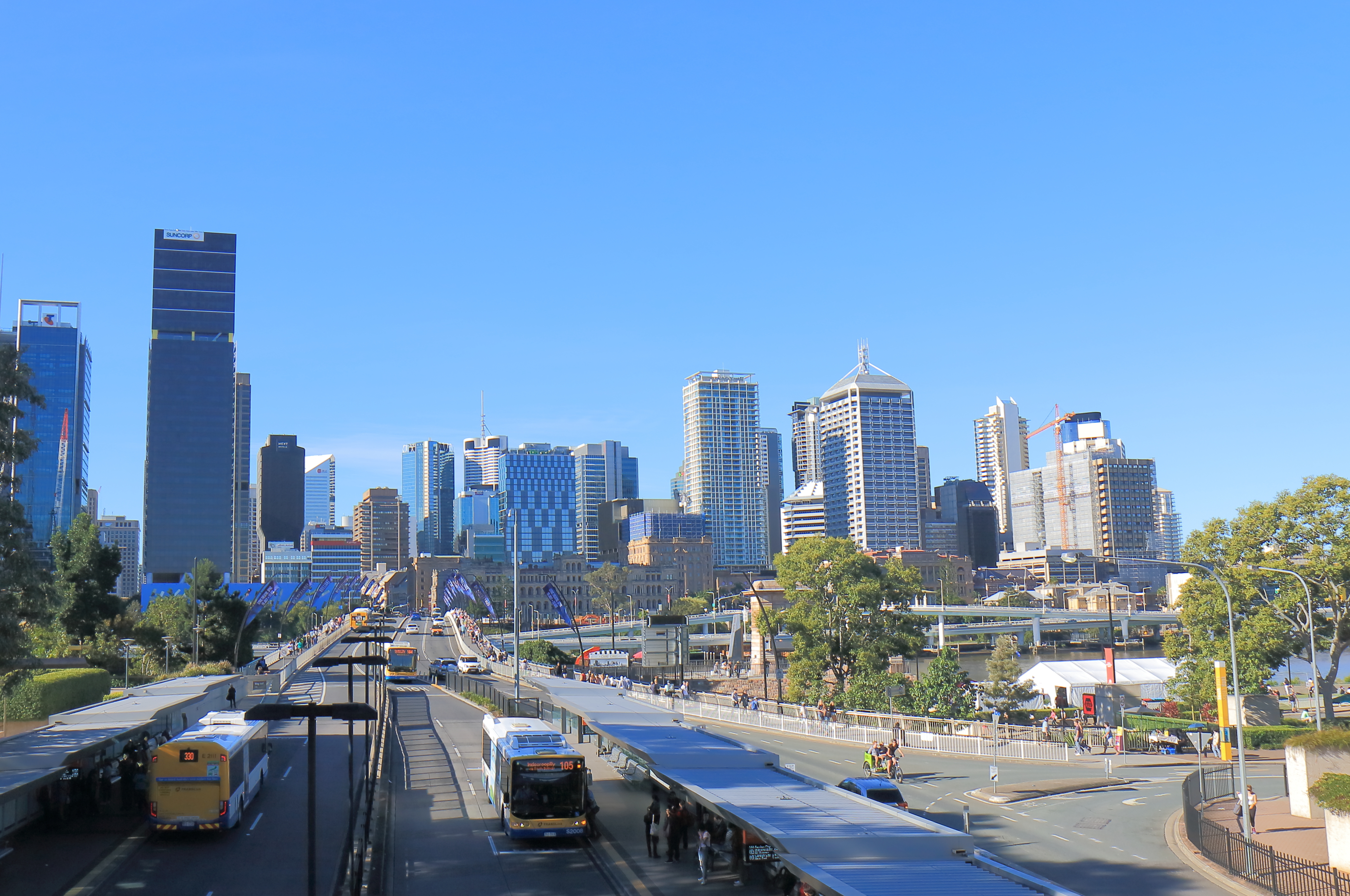 A Brisbane public transport interchange in the CBD
