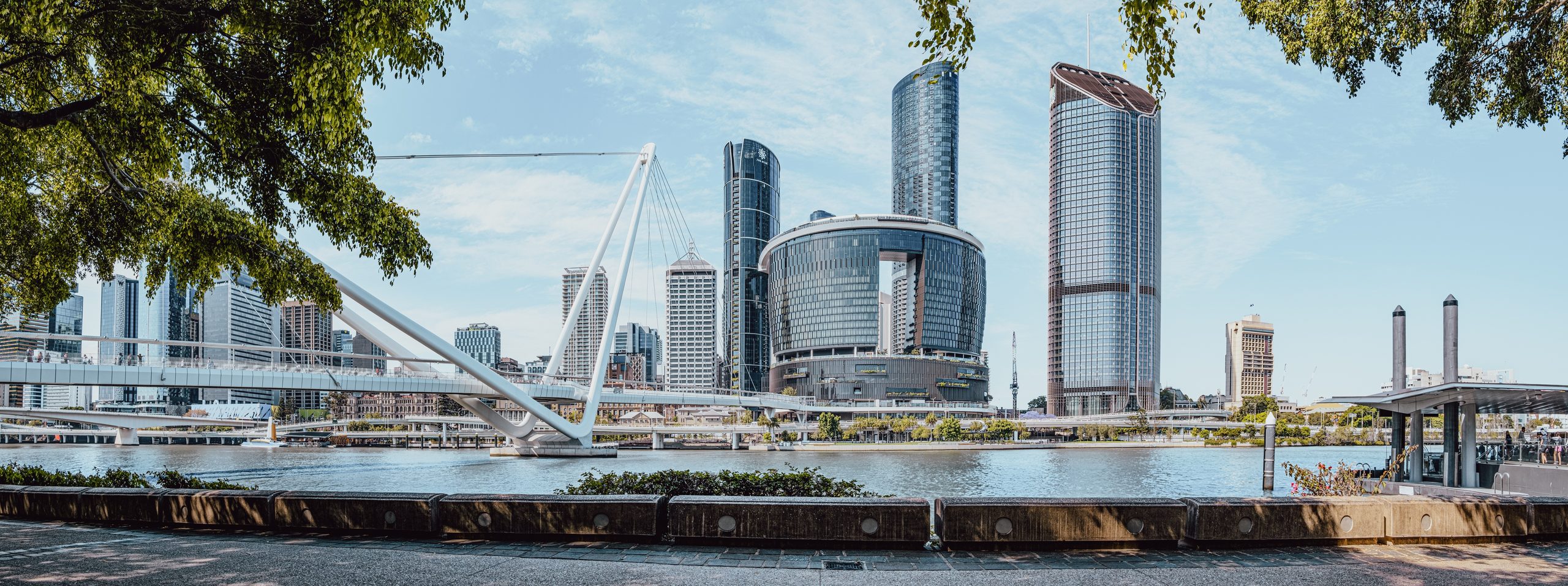 The Queens Wharf riverside precinct in Brisbane