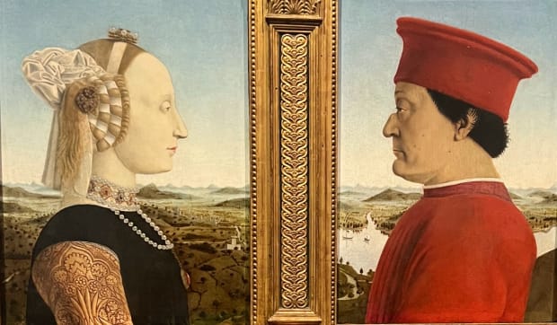 Diptych of Federico da Montefeltro and Battista Sforza uffizi