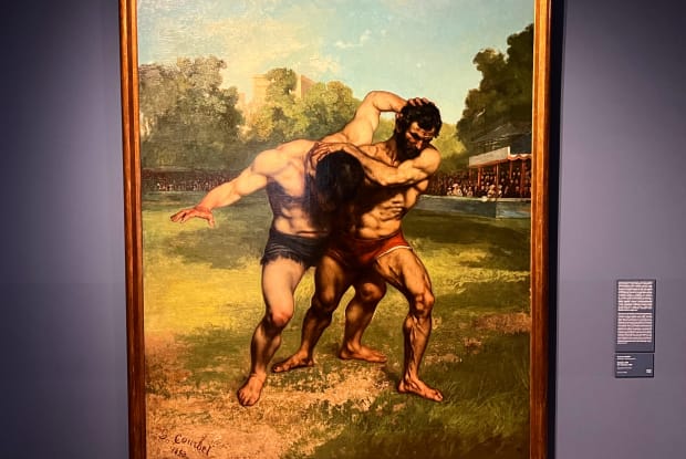 The Wrestlers, by Gustave Courbet (1853)