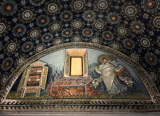 mausoleum galla placidia ravenna lunette burning irongrid