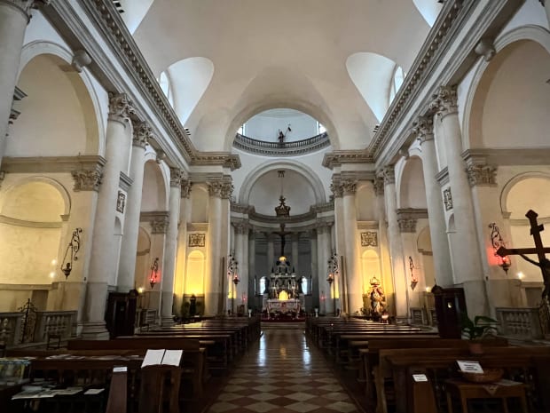 Il Redentore venice interior nave palladio