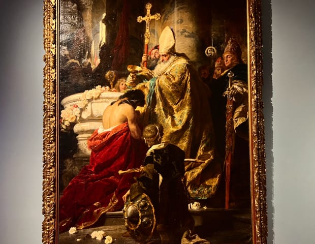 The Baptism of Vajk, by Gyula Benczúr (1875)