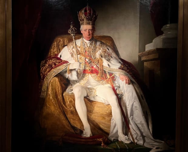 emperor habsburg francis sitting on throne