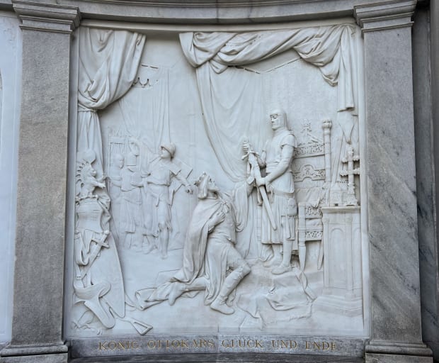 king ottokar and habsburg rudolf vienna relief