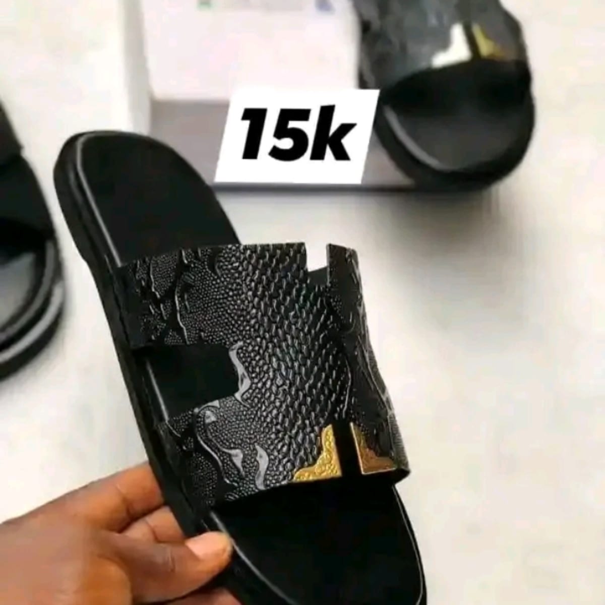 Hermes palm slippers 