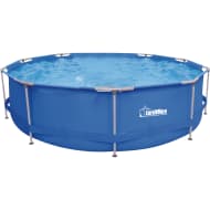 JARDIMEX Alberca Redonda Mosaico 365cm x 76cm 6125 L Bomba Azul