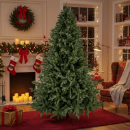 JARDIMEX Arbol Navidad Artificial Verde Doble Rama 160cm 550 Puntas