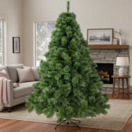 JARDIMEX Arbol Navidad Escoces Aguja Verde 1.90m 240 Puntas Moldeable