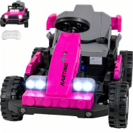 LITTLE MONKEY Carro Electrico 2en1 Tipo F1 Infantil 12V Control Remoto Rosa