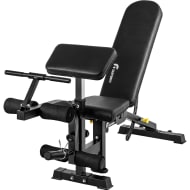 CENTURFIT Banco Scott Predicador 500 kg 14 Posiciones Modulo Piernas Negro