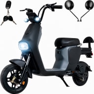 BIZMO Bicicleta Electrica 350W Autonomia 100km 3 Velocidades Gris