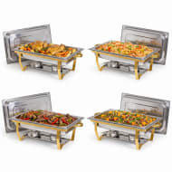 Bufetera 44l Chafing Dish 4pz Acero Inoxidable Vaporera Chef