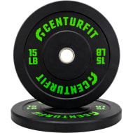 Par Disco Bumper Olimpico 15lb Centro Acero Caucho Crossfit Negro